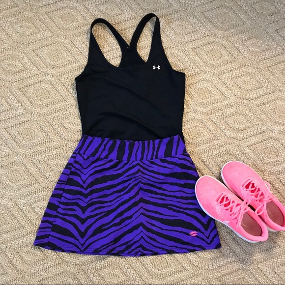 Purple and black zebra stripe athletic squirt! - Picture 3 of 6